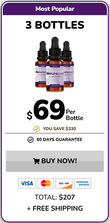 neurozen 3 bottles price